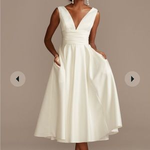 Brand new with tags DB studio satin little white wedding dress